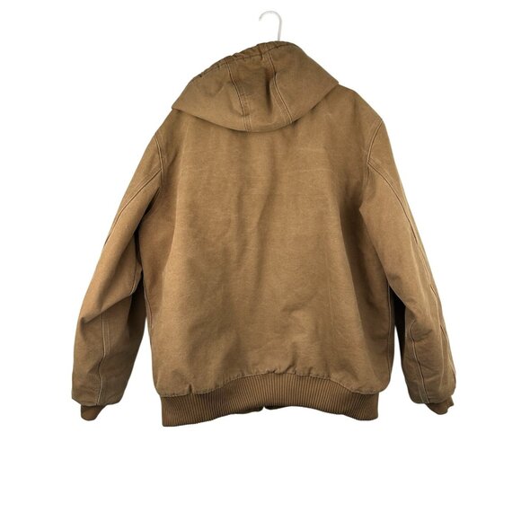 Vintage Carhartt J130 Hooded Coat Jacket Men's XL BRN Canvas Zip RN 14806 - Picture 8 of 12